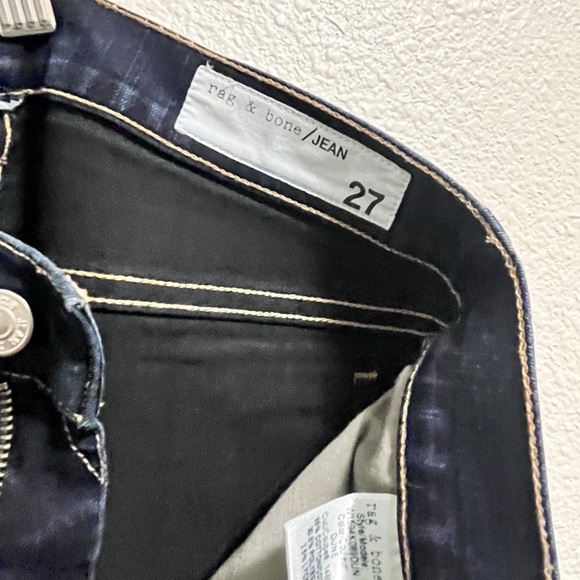 Rag & Bone Cropped Raw Fray Hem Flare Jeans " Dune" Size 27 - Picture 4 of 8